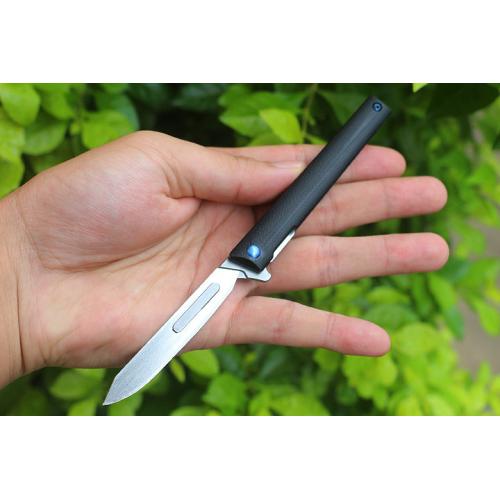 J152 art knife (titanium clip in two colors)