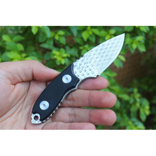 Self Defense Small Straight Knife (Damascus)