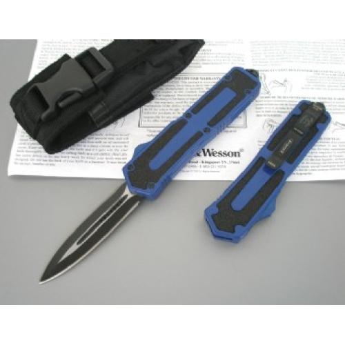 Microtech Scarab Double Edge OTF Knife (Blue)
