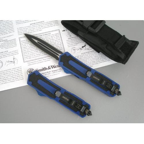Microtech Scarab Double Edge OTF Knife (Blue)
