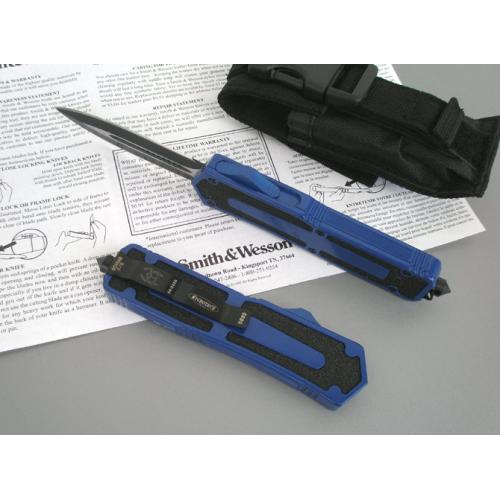 Microtech Scarab Double Edge OTF Knife (Blue)