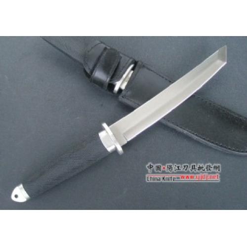 Compact Samurai Knife with Leather Sheath