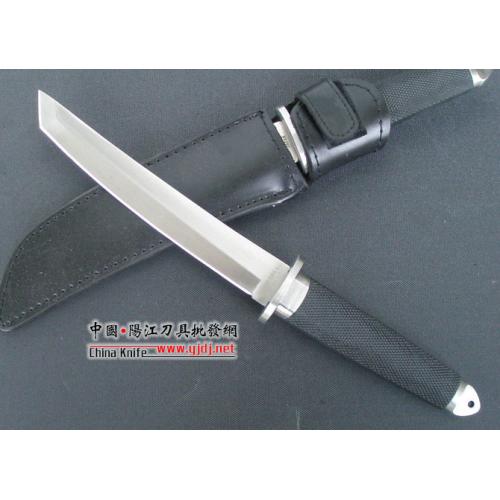 Compact Samurai Knife with Leather Sheath