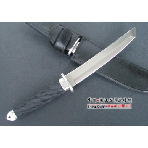 Compact Samurai Knife with Leather Sheath