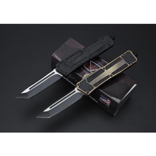 Microtech Scarab Single Edge OTF Knife (Black)