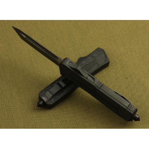 Microtech Scarab Single Edge OTF Knife (Black)
