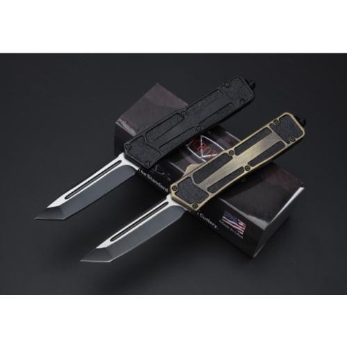 Microtech Scarab Single Edge OTF Knife (Black)