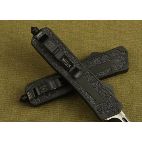 Microtech Scarab Single Edge OTF Knife (Black)