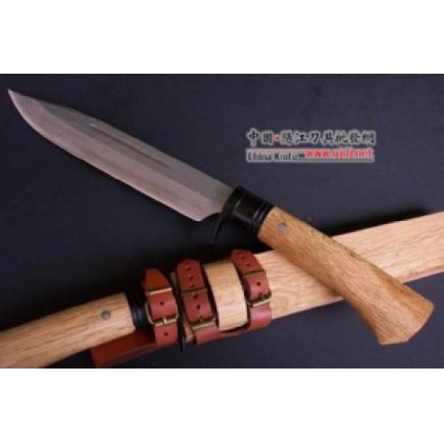 Forged CW-4 Hunting Knife, Patterned Steel
