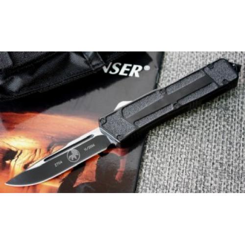 High-Precision Microtech Scarab Single-Edge OTF Knife (Black)
