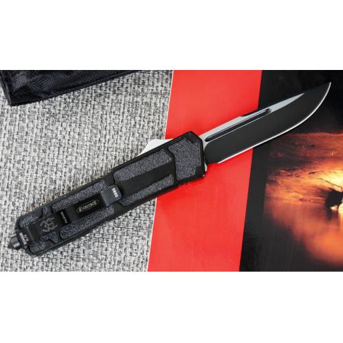 High-Precision Microtech Scarab Single-Edge OTF Knife (Black)