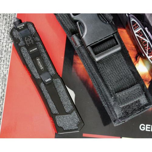 High-Precision Microtech Scarab Single-Edge OTF Knife (Black)