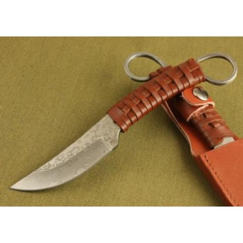 Handcrafted Leather-Wrapped Kukri Knife