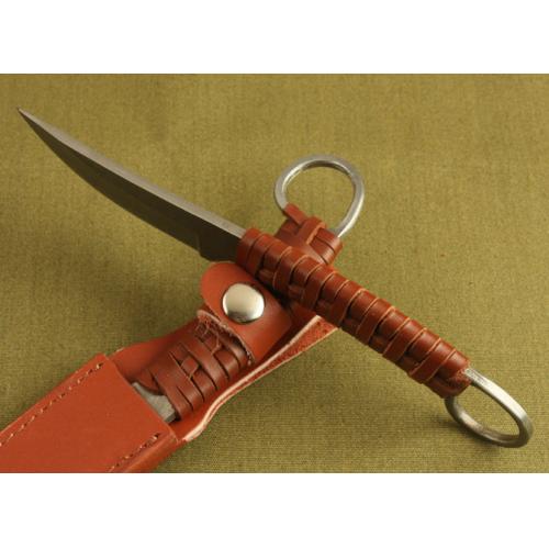 Handcrafted Leather-Wrapped Kukri Knife
