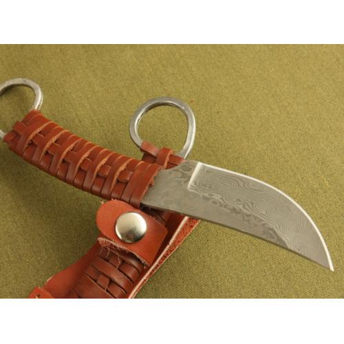 Handcrafted Leather-Wrapped Kukri Knife