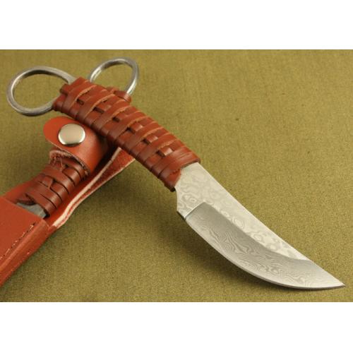 Handcrafted Leather-Wrapped Kukri Knife