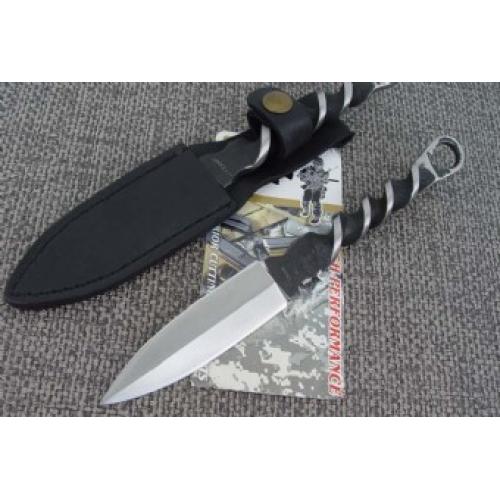 Hand-Forged Twisted Double Edge Knife