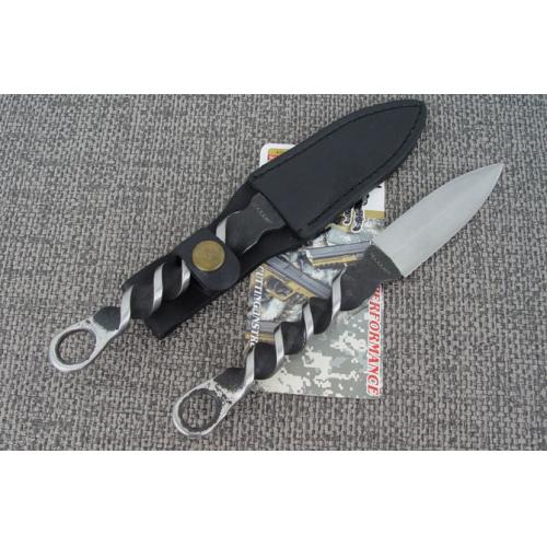 Hand-Forged Twisted Double Edge Knife