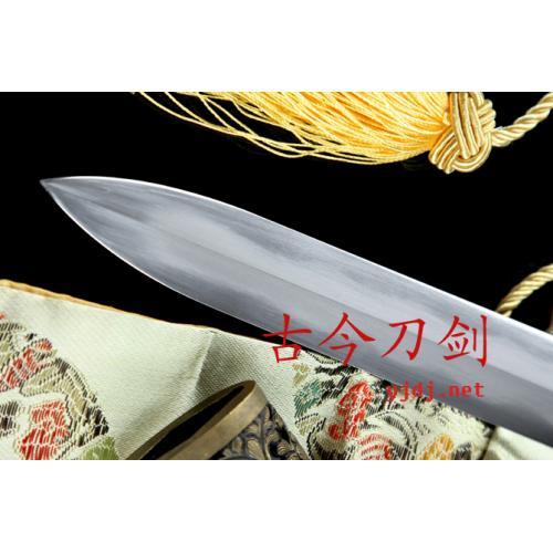 Blackwood Sword with Patterned Steel and Brass Eight Immortals Fittings