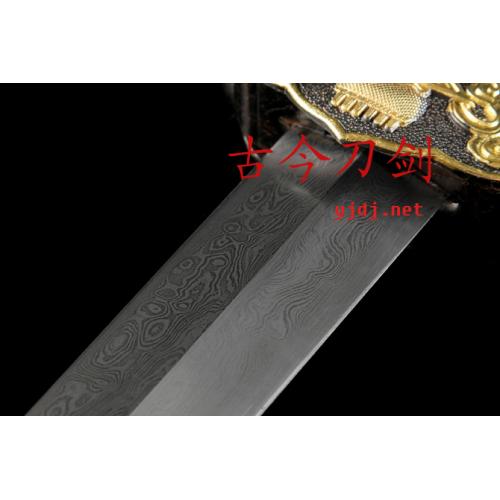 Black Wood Pattern Steel Dual-Color Eternal Sword