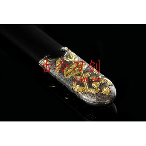 Black Wood Pattern Steel Dual-Color Eternal Sword