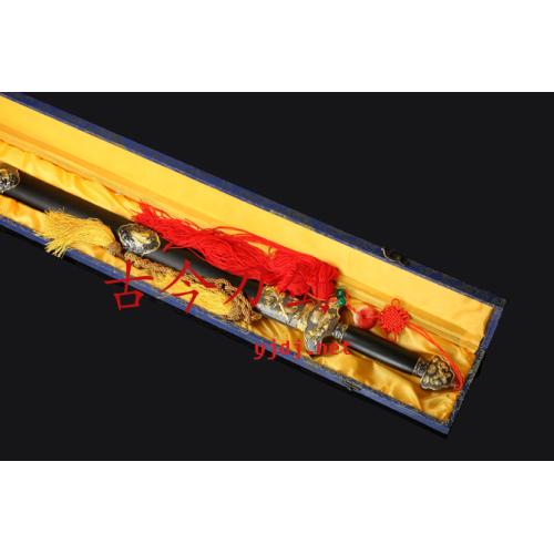 Black Wood Pattern Steel Dual-Color Eternal Sword