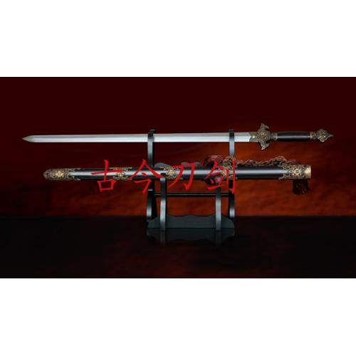 Tang Grass Prosperity Sword with Black Ebony Handle