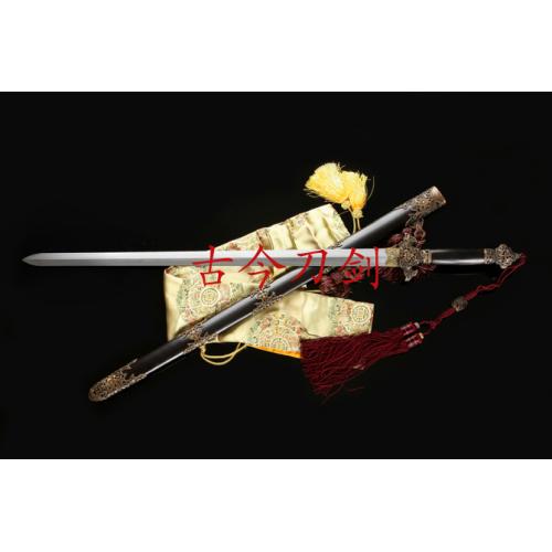 Tang Grass Prosperity Sword with Black Ebony Handle