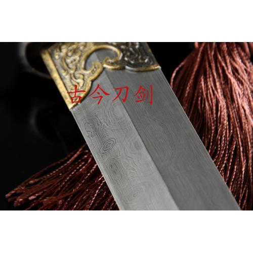 Tang Grass Prosperity Sword with Black Ebony Handle