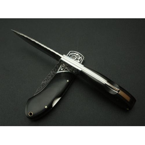 0210 Floral Folding Knife with Nylon Sheath