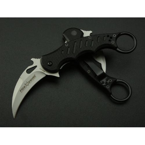 Fox-690 Claw Folding Knife (Black & White)