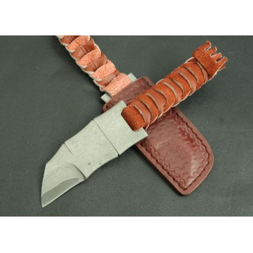 Boker Damascus Little Fish Collector\'s Knife (Black Cord)