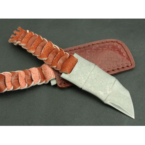 Boker Damascus Little Fish Collector\'s Knife (Black Cord)