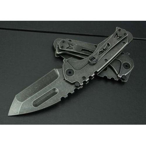 Folding Knife with Steel Handle
