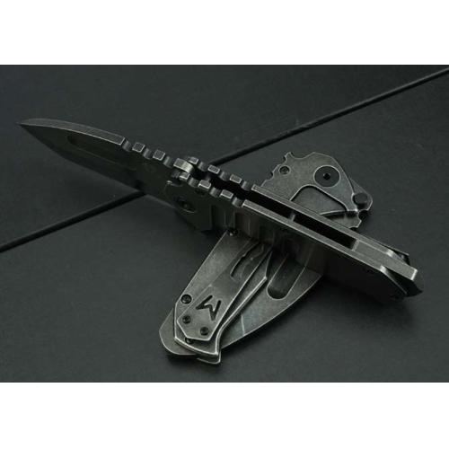 Folding Knife with Steel Handle