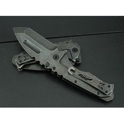Folding Knife with Steel Handle