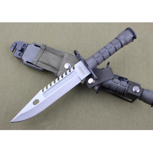 Precision Replica D80 Military Knife, Steel Finish, Detachable Blade
