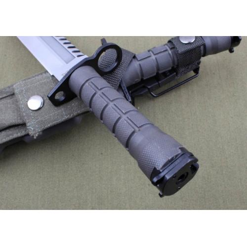 Precision Replica D80 Military Knife, Steel Finish, Detachable Blade
