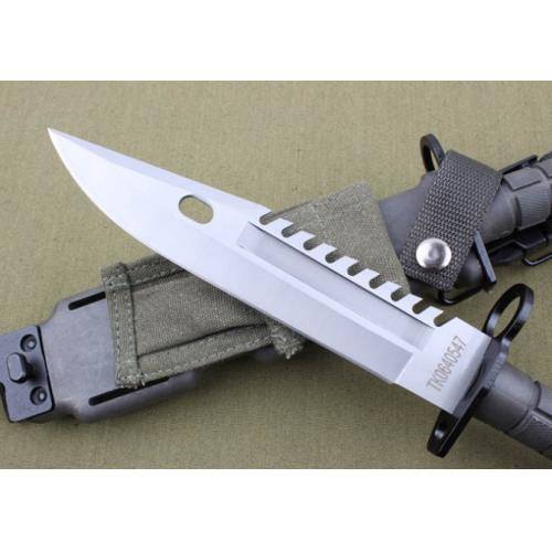 Precision Replica D80 Military Knife, Steel Finish, Detachable Blade