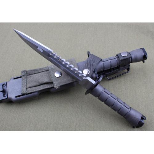 Precision Replica D80 Military Knife, Steel Finish, Detachable Blade