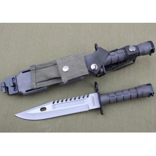 Precision Replica D80 Military Knife, Steel Finish, Detachable Blade