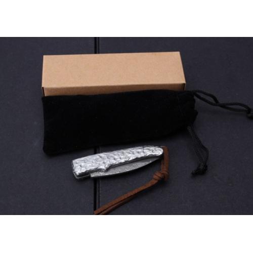 Damascus Little Silversmith Folding Knife