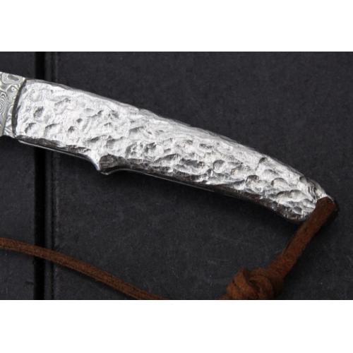 Damascus Little Silversmith Folding Knife