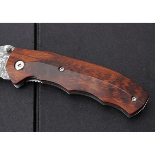 SY-035 Snakewood Damascus Folding Knife