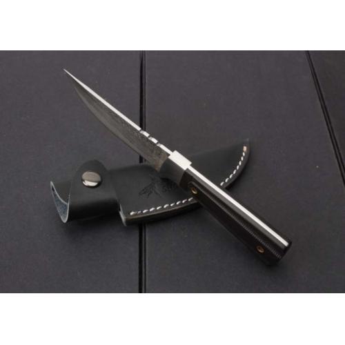 Mantis Damascus Ebony Fixed Blade Knife