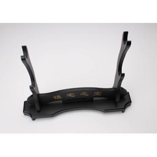 Two-Tier Solid Wood Sword Display Stand