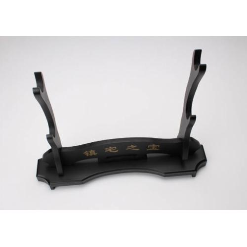 Two-Tier Solid Wood Sword Display Stand