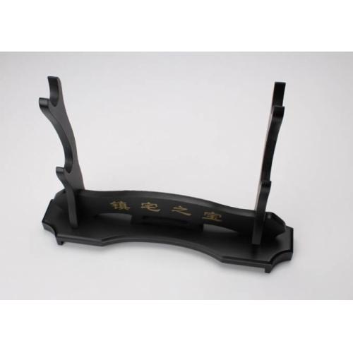 Two-Tier Solid Wood Sword Display Stand