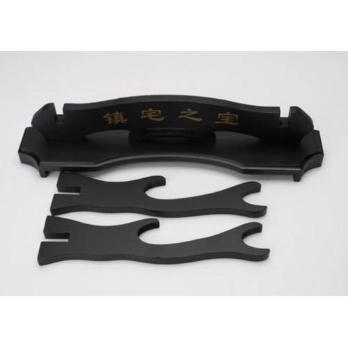 Two-Tier Solid Wood Sword Display Stand