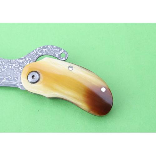 Thomas Damascus Little Bull Folding Knife
